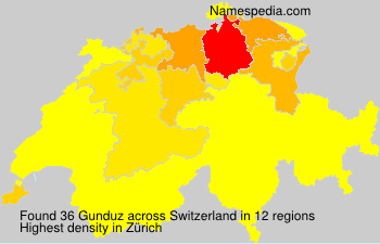 Surname Gunduz in Switzerland Surname Gunduz in Switzerland