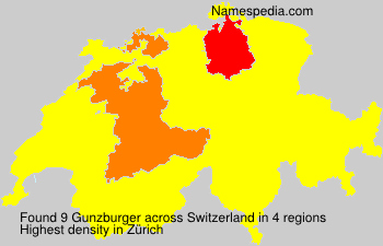 Surname Gunzburger in Switzerland