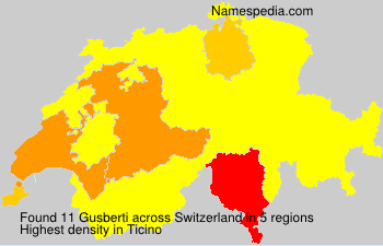 Surname Gusberti in Switzerland Surname Gusberti in Switzerland
