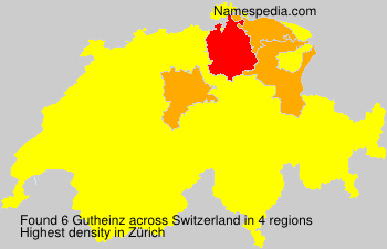 Surname Gutheinz in Switzerland Surname Gutheinz in Switzerland
