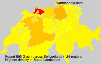 Surname Gysin in Switzerland Surname Gysin in Switzerland