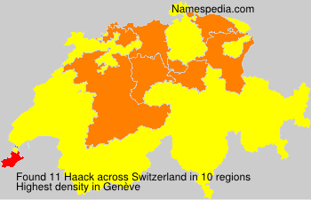 Surname Haack in Switzerland Surname Haack in Switzerland