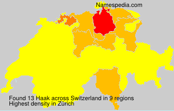 Surname Haak in Switzerland Surname Haak in Switzerland