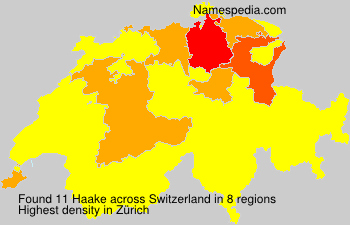 Surname Haake in Switzerland Surname Haake in Switzerland