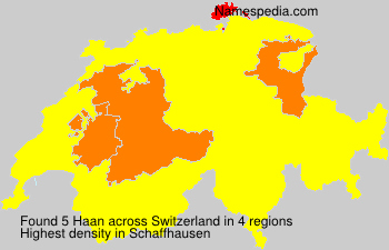 Surname Haan in Switzerland Surname Haan in Switzerland