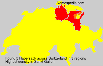 Surname Habersack in Switzerland Surname Habersack in Switzerland