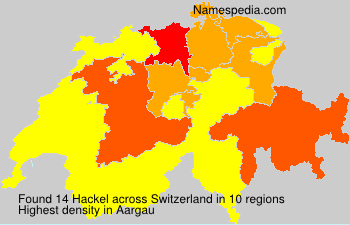 Surname Hackel in Switzerland Surname Hackel in Switzerland