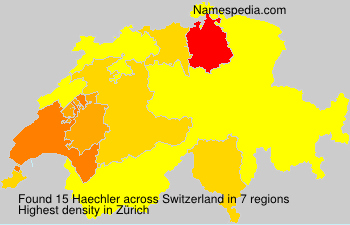 Surname Haechler in Switzerland Surname Haechler in Switzerland