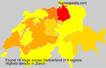 Surname Hage in Switzerland Surname Hage in Switzerland