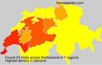 Surname Haile in Switzerland Surname Haile in Switzerland