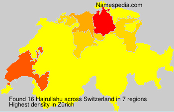 Surname Hajrullahu in Switzerland Surname Hajrullahu in Switzerland