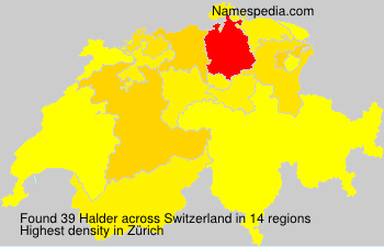 Surname Halder in Switzerland Surname Halder in Switzerland