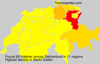Surname Haldner in Switzerland Surname Haldner in Switzerland