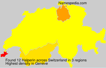 Surname Halperin in Switzerland Surname Halperin in Switzerland