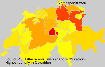 Surname Halter in Switzerland Surname Halter in Switzerland