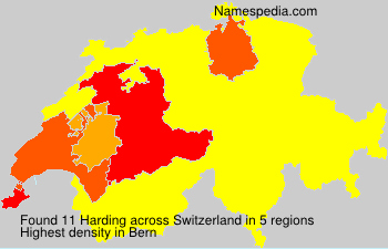 Surname Harding in Switzerland Surname Harding in Switzerland