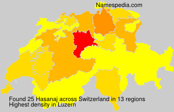 Surname Hasanaj in Switzerland Surname Hasanaj in Switzerland