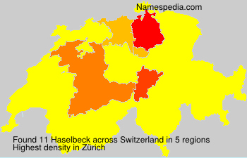 Surname Haselbeck in Switzerland Surname Haselbeck in Switzerland