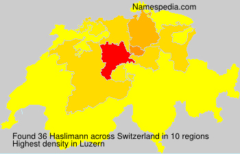 Surname Haslimann in Switzerland Surname Haslimann in Switzerland