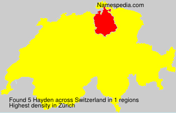 Surname Hayden in Switzerland