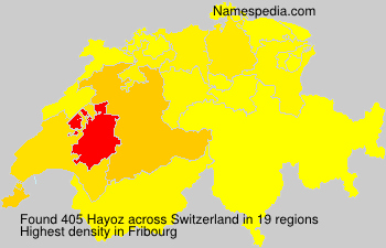 Surname Hayoz in Switzerland Surname Hayoz in Switzerland