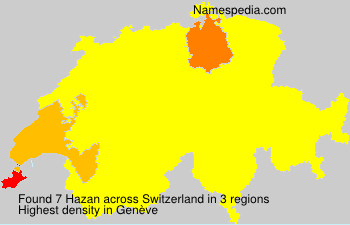 Surname Hazan in Switzerland Surname Hazan in Switzerland