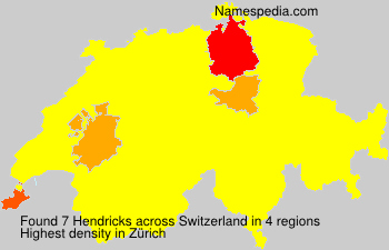 Surname Hendricks in Switzerland Surname Hendricks in Switzerland