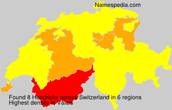 Surname Hendrickx in Switzerland Surname Hendrickx in Switzerland