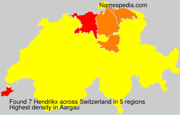 Surname Hendrikx in Switzerland Surname Hendrikx in Switzerland