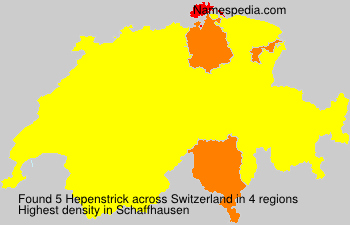 Surname Hepenstrick in Switzerland Surname Hepenstrick in Switzerland