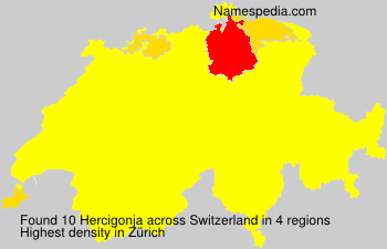 Surname Hercigonja in Switzerland Surname Hercigonja in Switzerland