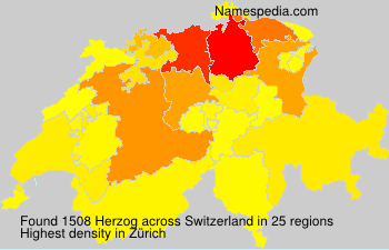 Surname Herzog in Switzerland