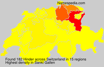 Surname Hinder in Switzerland Surname Hinder in Switzerland