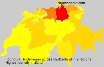 Surname Hindermann in Switzerland Surname Hindermann in Switzerland