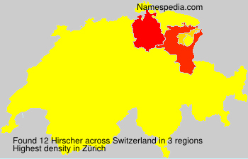 Surname Hirscher in Switzerland Surname Hirscher in Switzerland