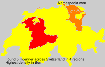Surname Hoenner in Switzerland Surname Hoenner in Switzerland