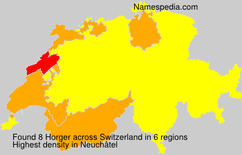 Surname Horger in Switzerland Surname Horger in Switzerland