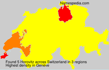 Surname Horovitz in Switzerland Surname Horovitz in Switzerland