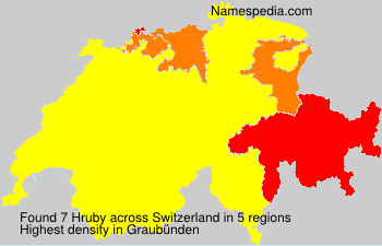 Surname Hruby in Switzerland Surname Hruby in Switzerland