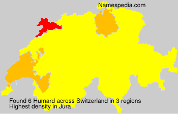 Surname Humard in Switzerland Surname Humard in Switzerland