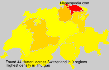 Surname Hutterli in Switzerland Surname Hutterli in Switzerland