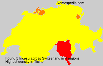 Surname Incesu in Switzerland Surname Incesu in Switzerland