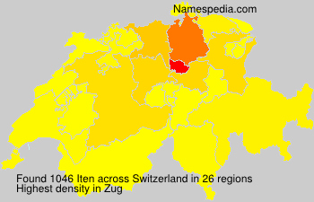 Surname Iten in Switzerland