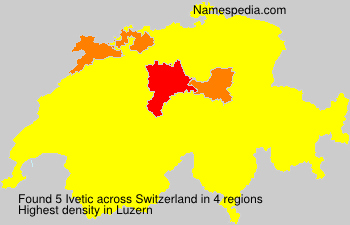 Surname Ivetic in Switzerland Surname Ivetic in Switzerland