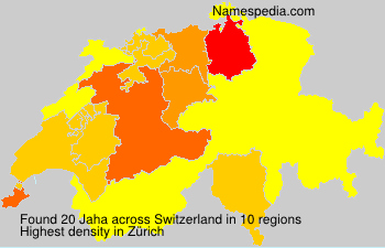 Surname Jaha in Switzerland