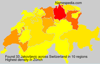 Surname Jakovljevic in Switzerland Surname Jakovljevic in Switzerland