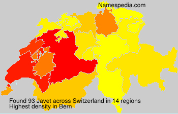Surname Javet in Switzerland
