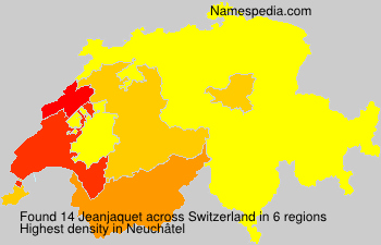 Surname Jeanjaquet in Switzerland Surname Jeanjaquet in Switzerland