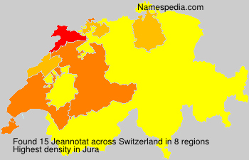 Surname Jeannotat in Switzerland Surname Jeannotat in Switzerland