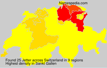 Surname Jetter in Switzerland Surname Jetter in Switzerland